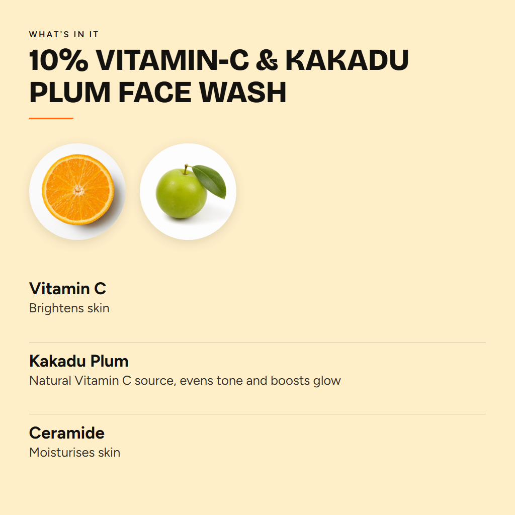 10% Vitamin-C & Kakadu Plum Face Wash — ingredients