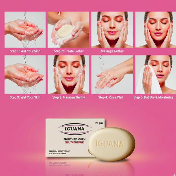 Iguana Premium Glutathione Beauty Soap – Brightening & Cleansing Bar
