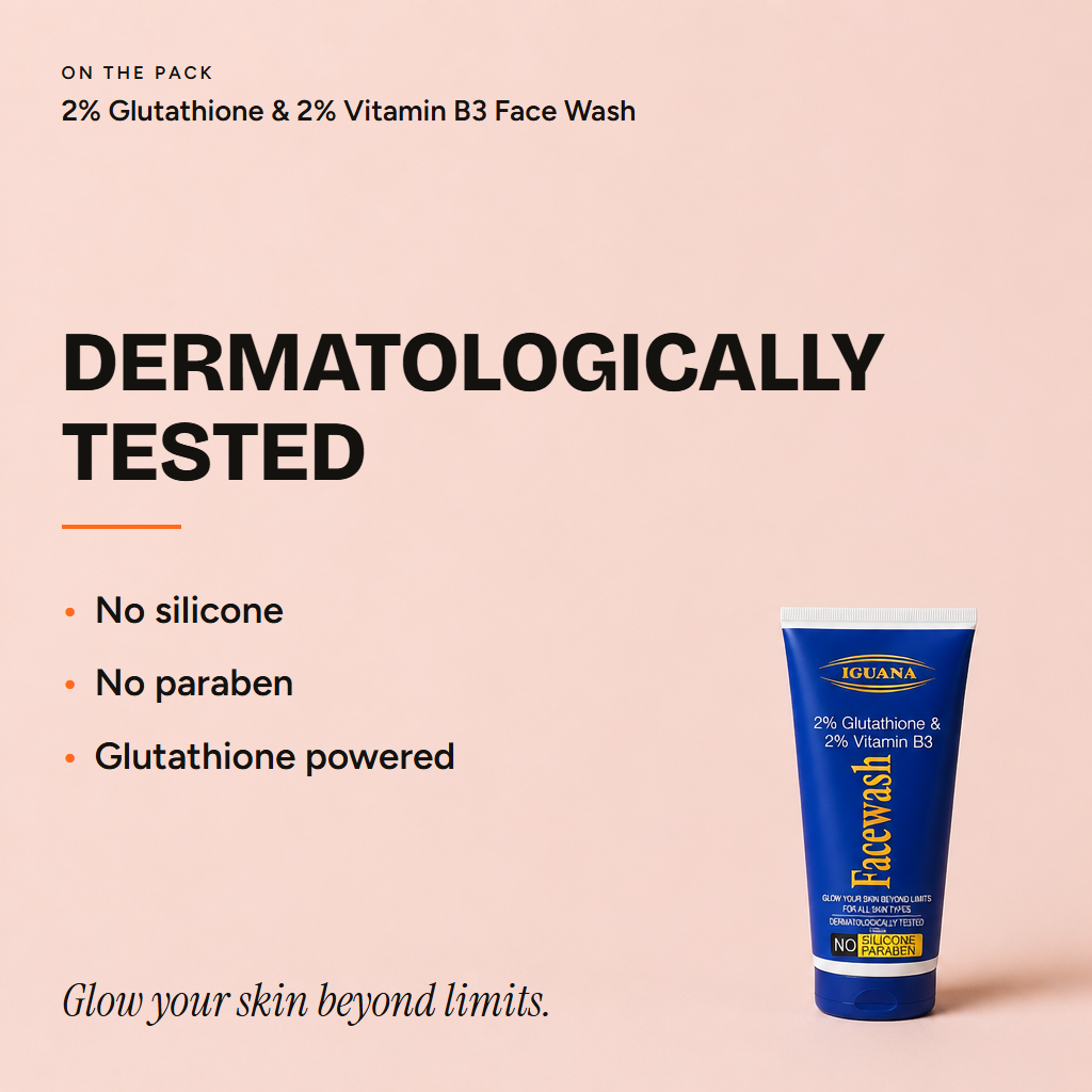 2% Glutathione  & 2% Vitamin B3 Face Wash — proof