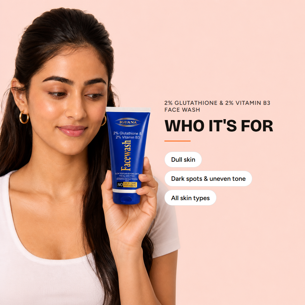 2% Glutathione  & 2% Vitamin B3 Face Wash — who it's for