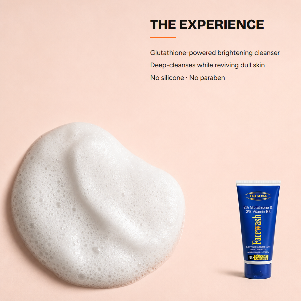 2% Glutathione  & 2% Vitamin B3 Face Wash — experience