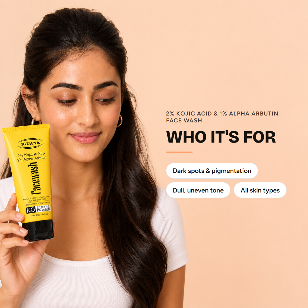 2% Kojic Acid & 1% Alpha Arbutin Face Wash — who it's for