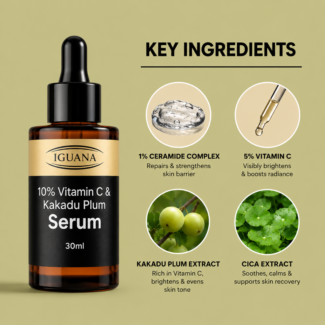 10% Vitamin C + Kakadu Plum Brightening Serum | Iguana Skincare