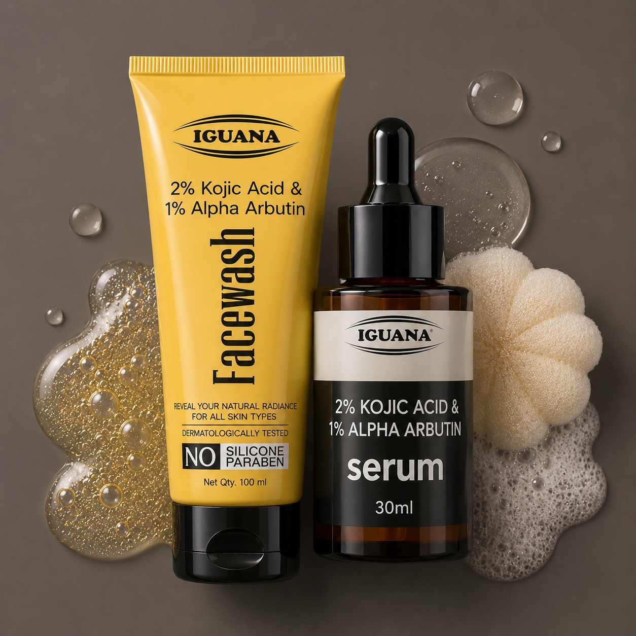2% Kojic Acid + 1% Alpha Arbutin Pigmentation Combo Facewash and Serum