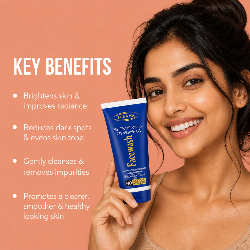 2% Glutathione + 2% Vitamin B3 Skin Glow Combo Facewash and Serum