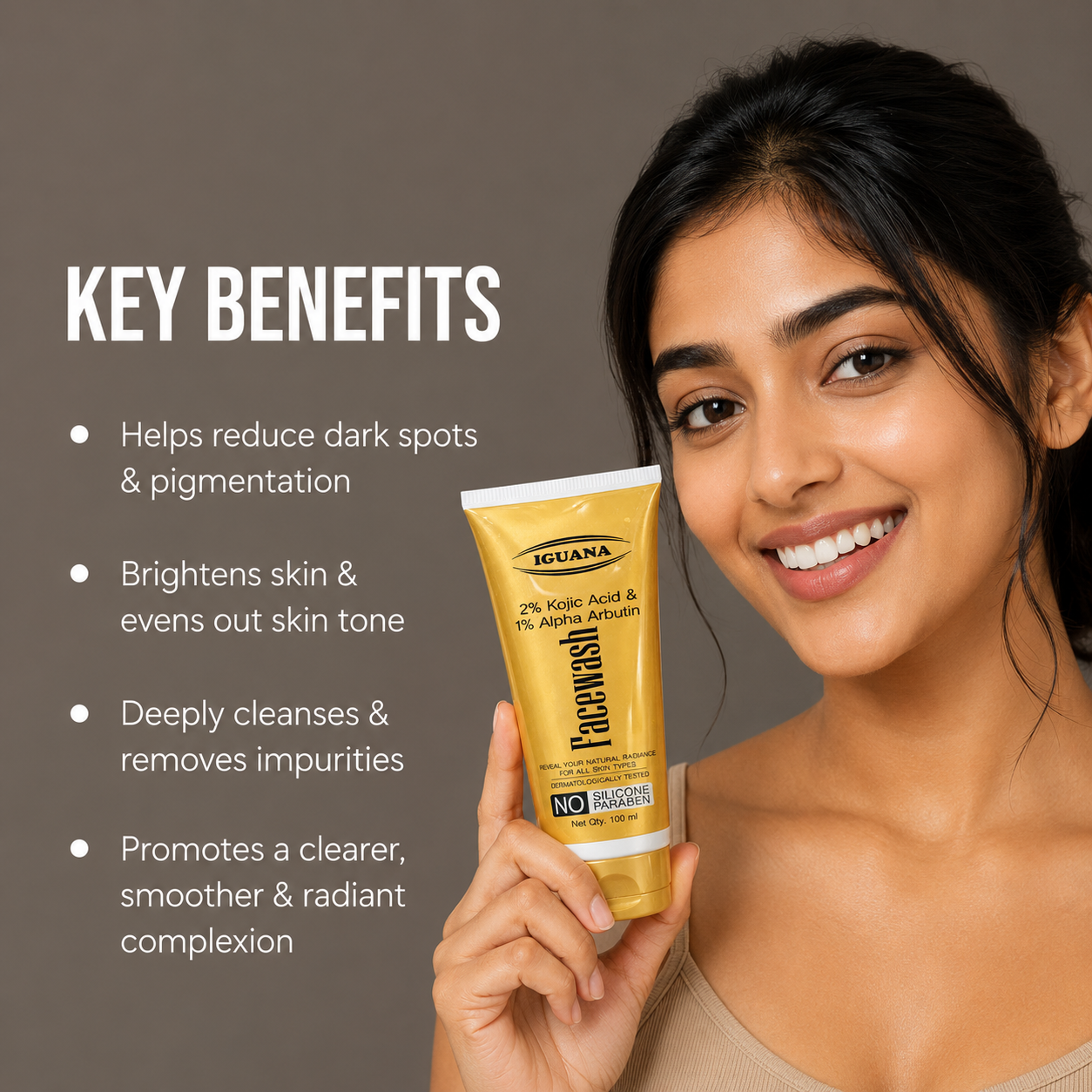 2% Kojic Acid & 1% Alpha Arbutin Face Wash
