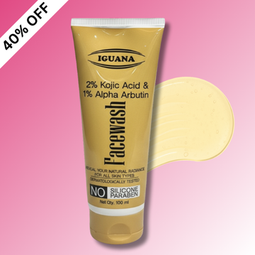 Daily Brightening Face Wash – Iguana Kojic Acid & Alpha Arbutin Formula
