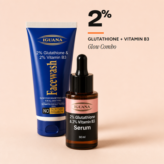 2% Glutathione + 2% Vitamin B3 Skin Glow Combo Facewash and Serum — hero