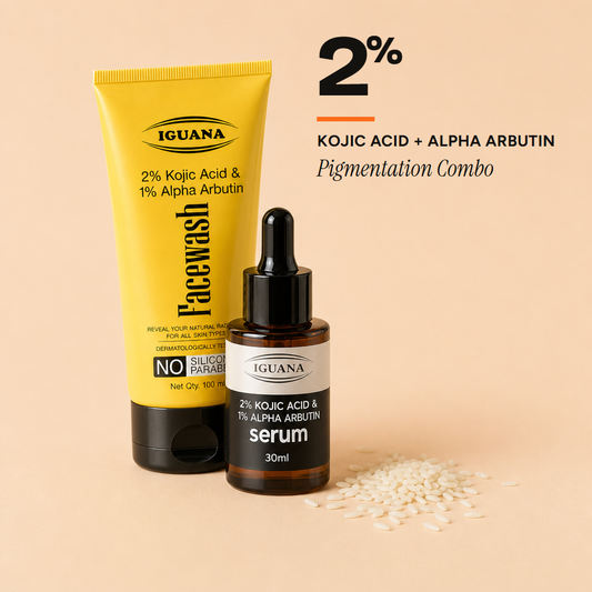 2% Kojic Acid + 1% Alpha Arbutin Pigmentation Combo Facewash and Serum — hero