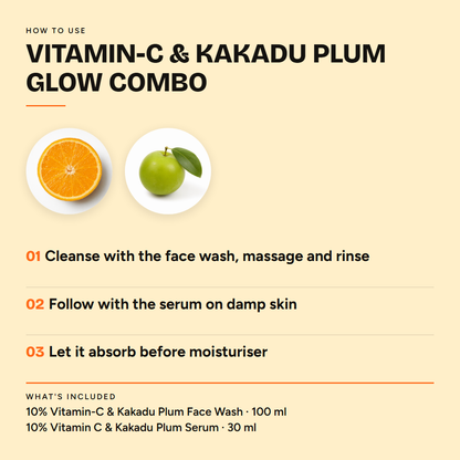 10% Vitamin-C & Kakadu Plum Glow Combo Facewash and Serum — ingredients